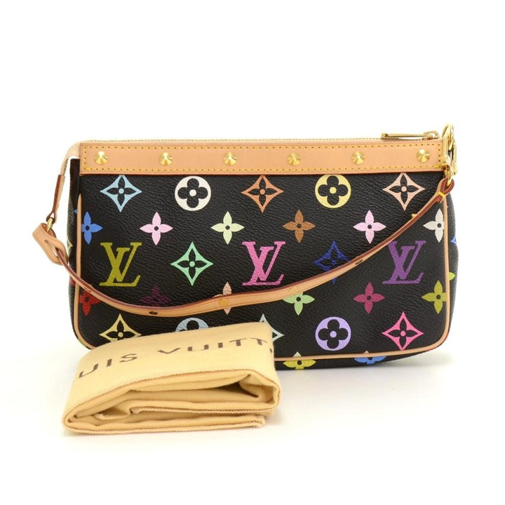 pochette accessoires multicoloured monogram canvas evening bag