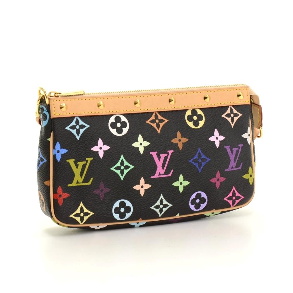 pochette accessoires multicoloured monogram canvas evening bag