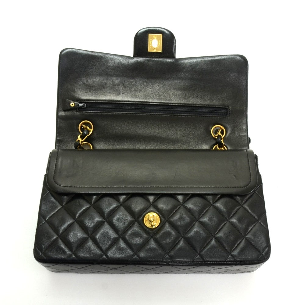 10" double flap shoulder bag