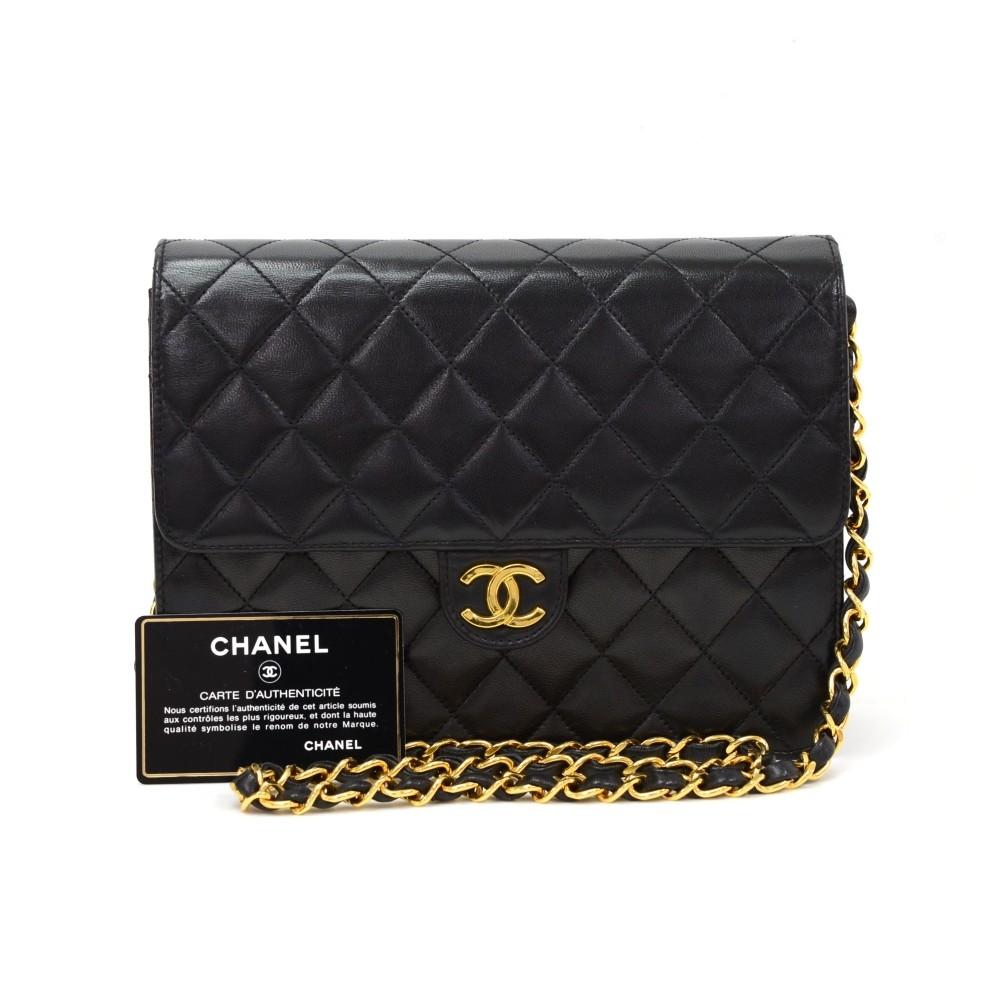 9" quilted leather shoulder bag