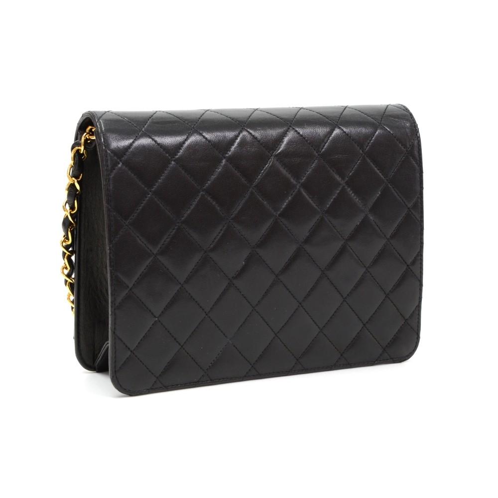 9" quilted leather shoulder bag