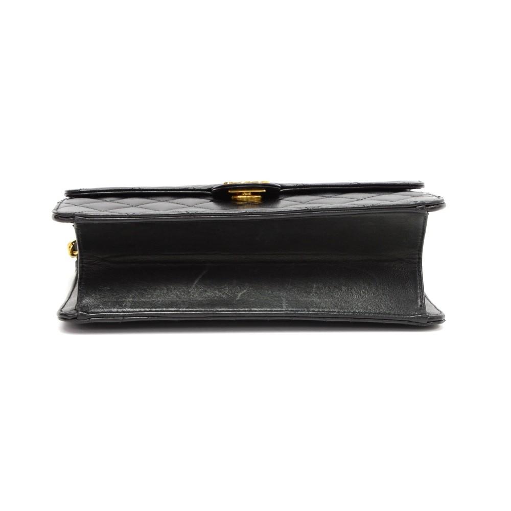 9" quilted leather shoulder bag
