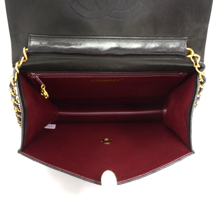 9" quilted leather shoulder bag