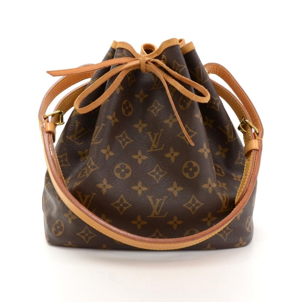 petite noe monogram canvas bag