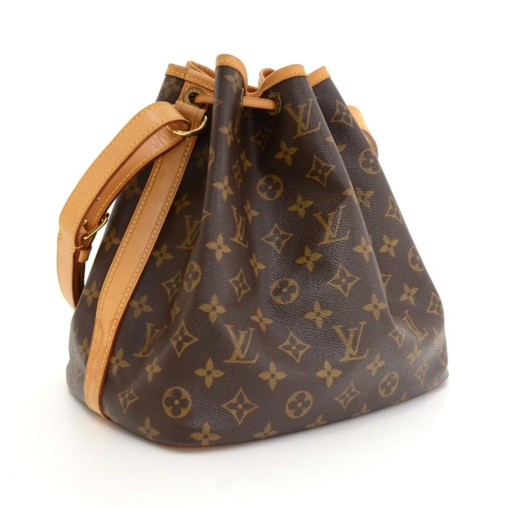 petite noe monogram canvas bag