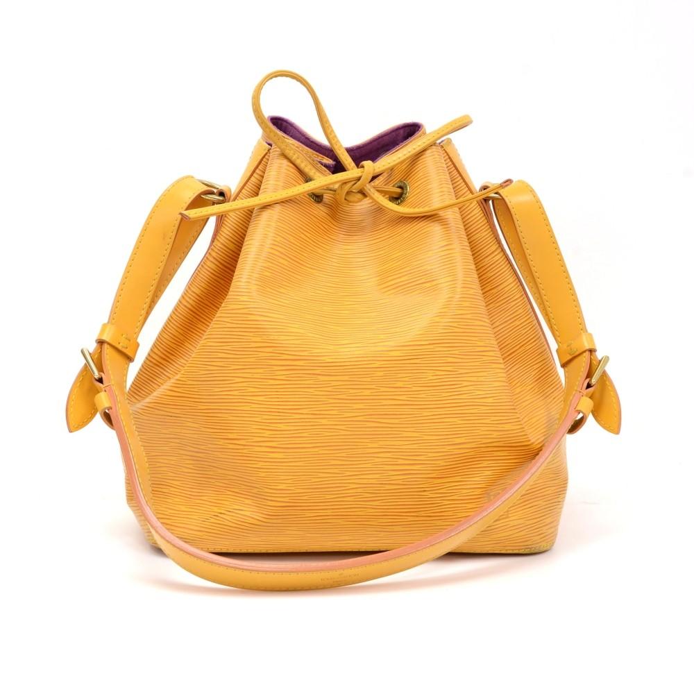 petit noe yellow epi leather bag
