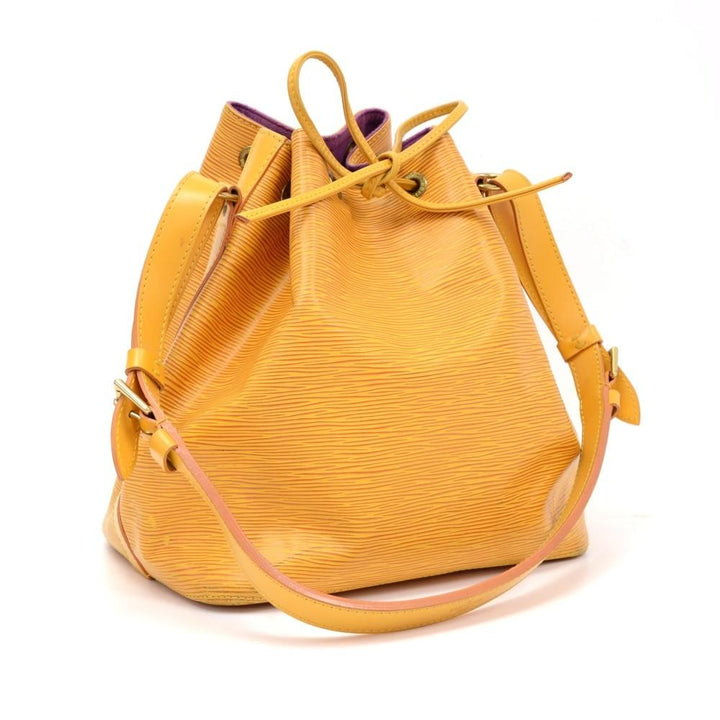 petit noe yellow epi leather bag
