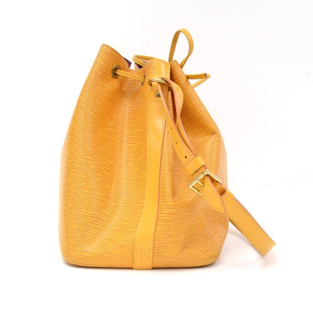 petit noe yellow epi leather bag