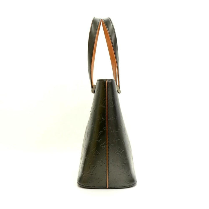 stockton monogram mat leather handbag
