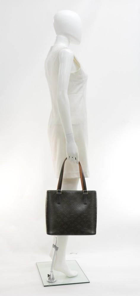 stockton monogram mat leather handbag