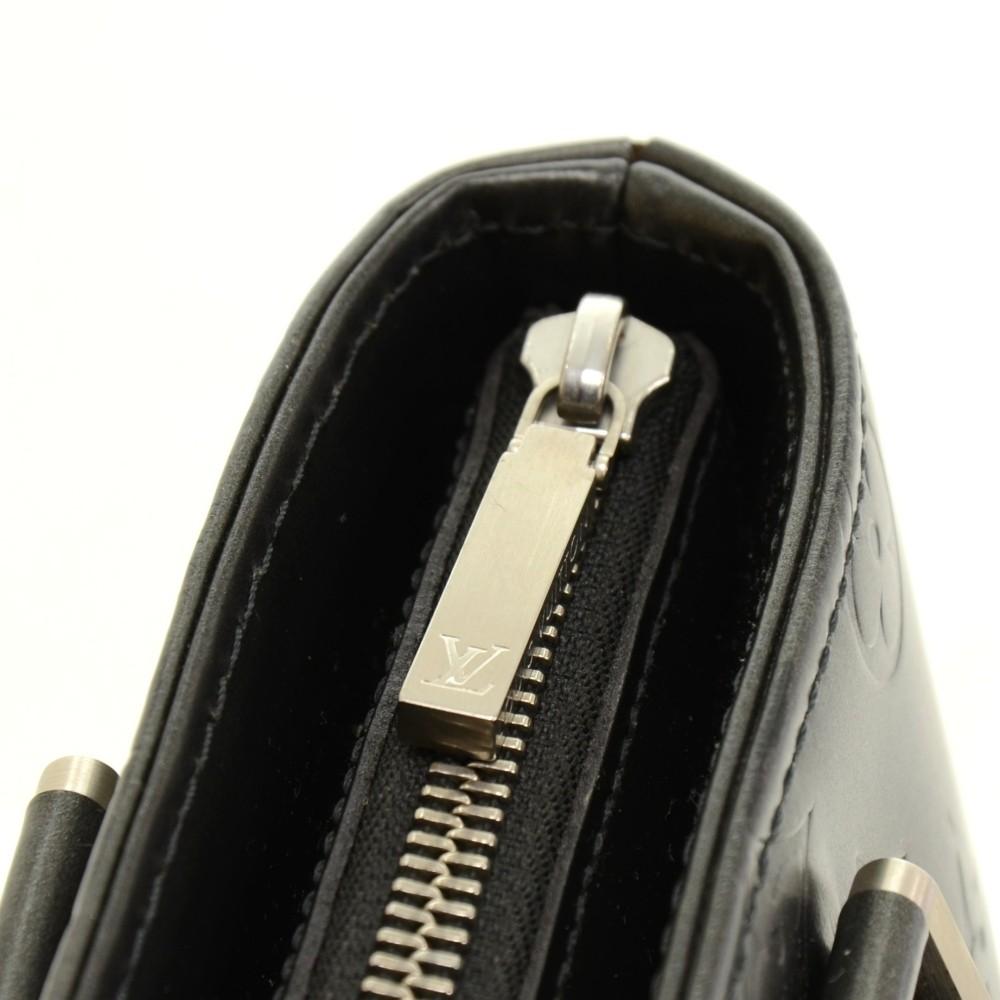stockton monogram mat leather handbag