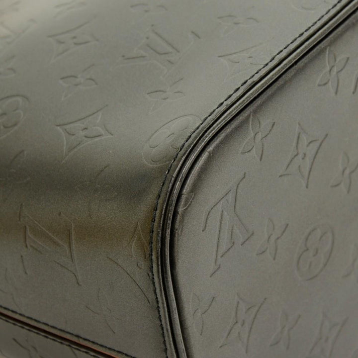 stockton monogram mat leather handbag
