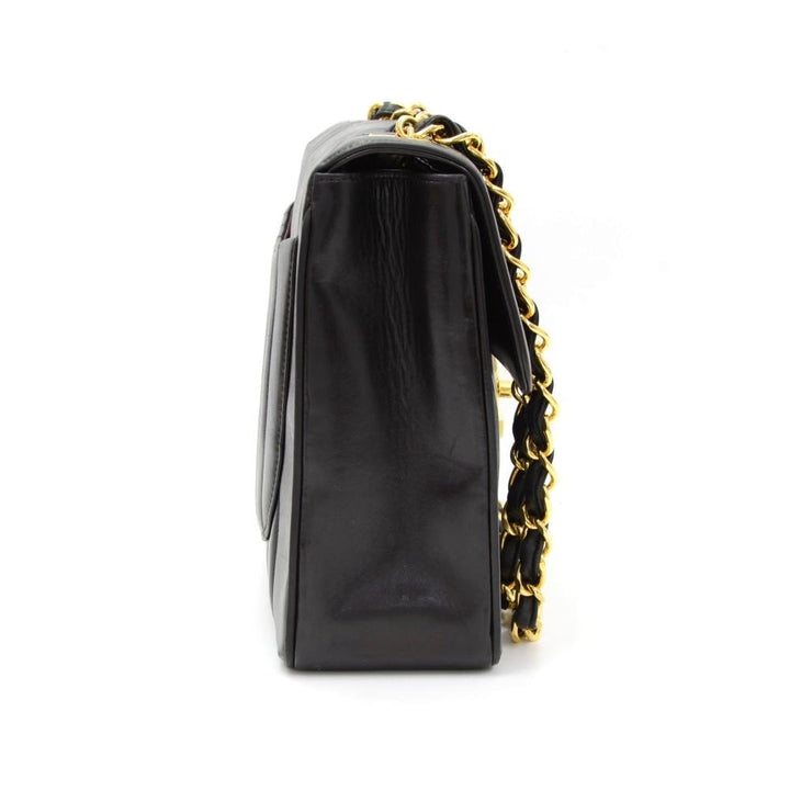 jumbo quilted lambskin leather shoulder bag
