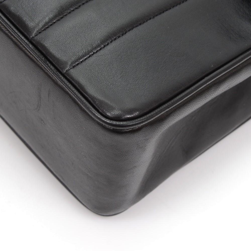 jumbo quilted lambskin leather shoulder bag