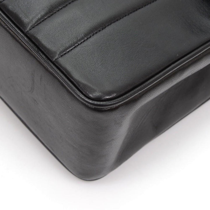jumbo quilted lambskin leather shoulder bag