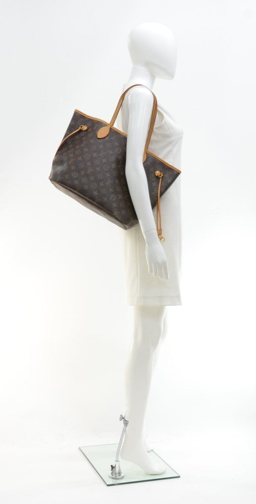 neverfull mm monogram canvas tote bag