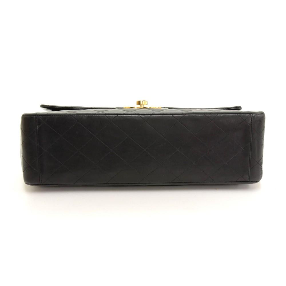 13" maxi quilted lambskin leather shoulder bag
