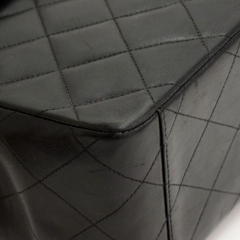 13" maxi quilted lambskin leather shoulder bag