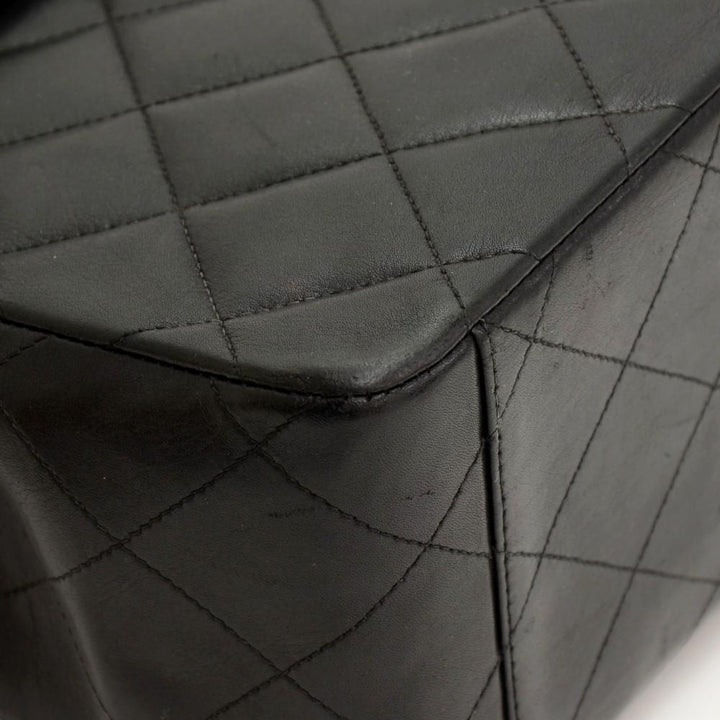 13" maxi quilted lambskin leather shoulder bag