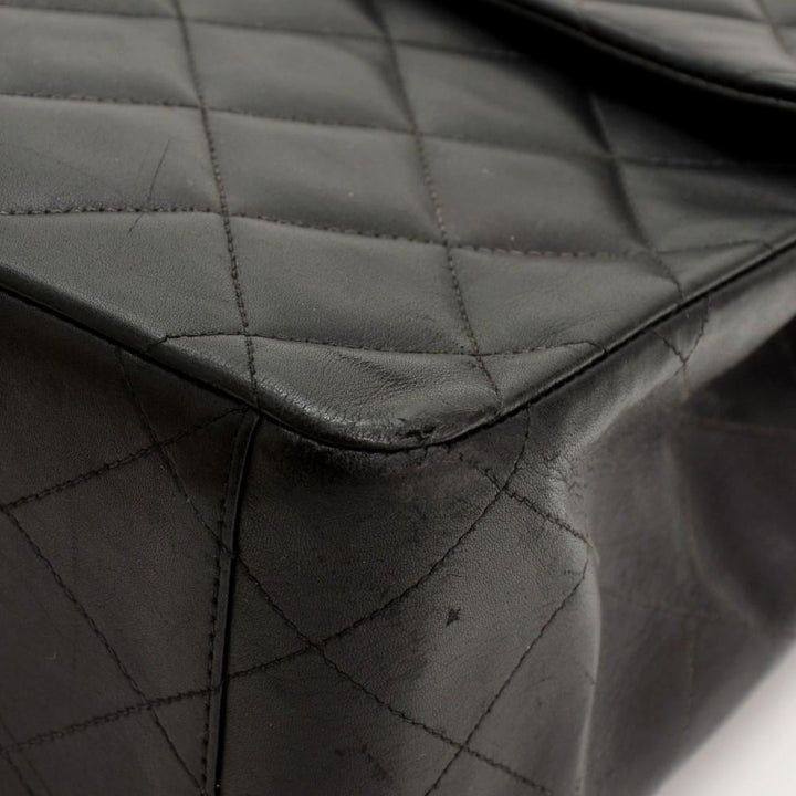 13" maxi quilted lambskin leather shoulder bag