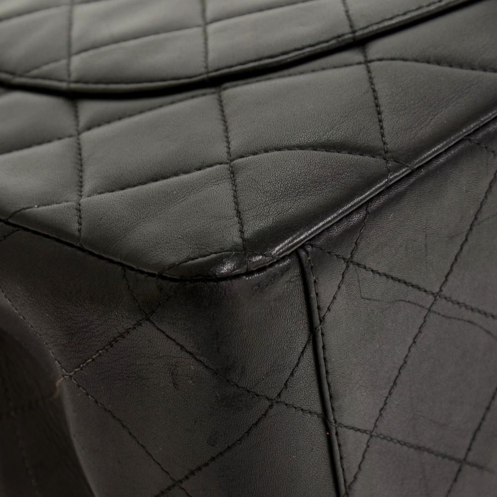 13" maxi quilted lambskin leather shoulder bag