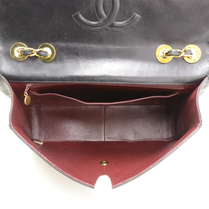 13" maxi quilted lambskin leather shoulder bag