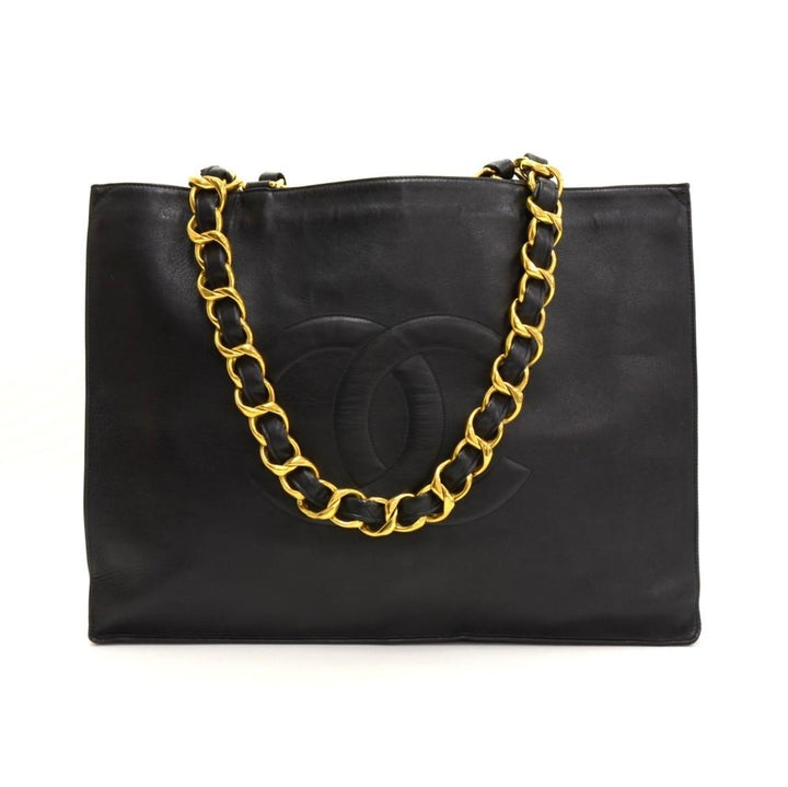 jumbo lambskin leather shoulder bag
