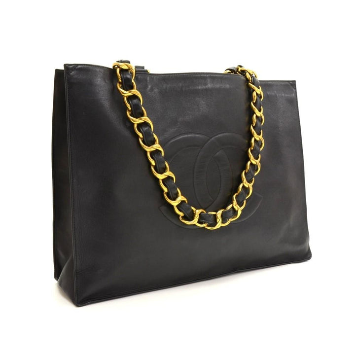 jumbo lambskin leather shoulder bag