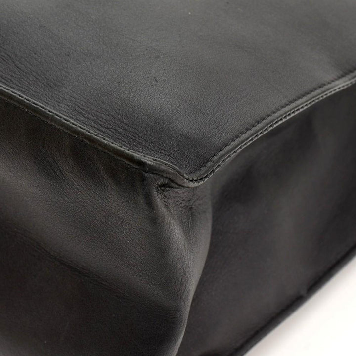 jumbo lambskin leather shoulder bag