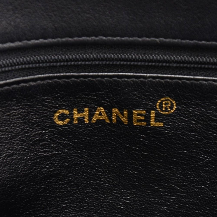 jumbo lambskin leather shoulder bag