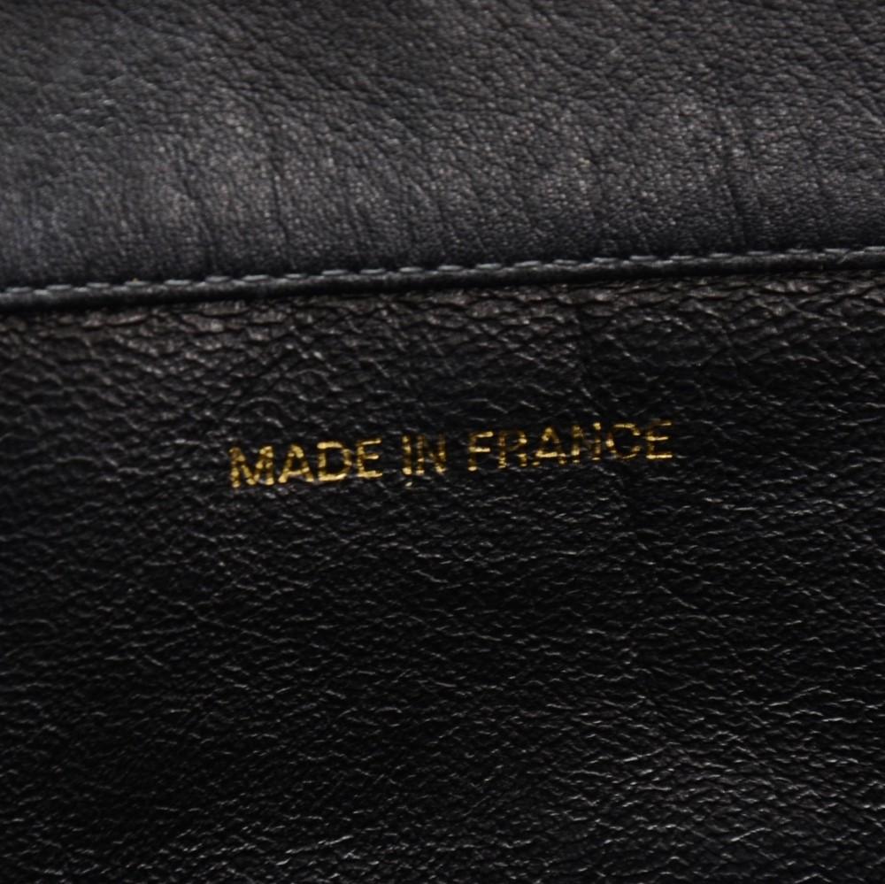 jumbo lambskin leather shoulder bag