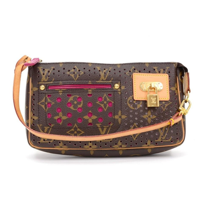 perforated monogram canvas accessoires evening bag - 2006 limited edition