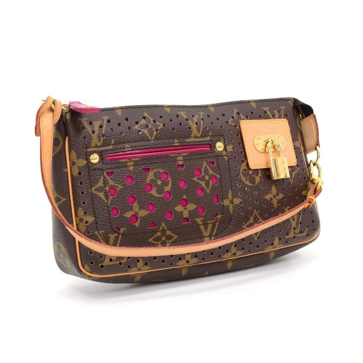 perforated monogram canvas accessoires evening bag - 2006 limited edition