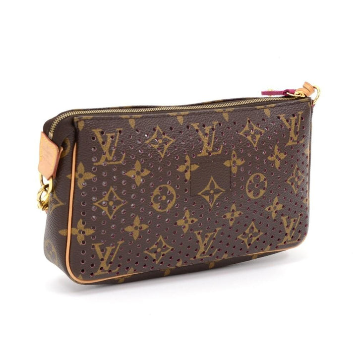 perforated monogram canvas accessoires evening bag - 2006 limited edition
