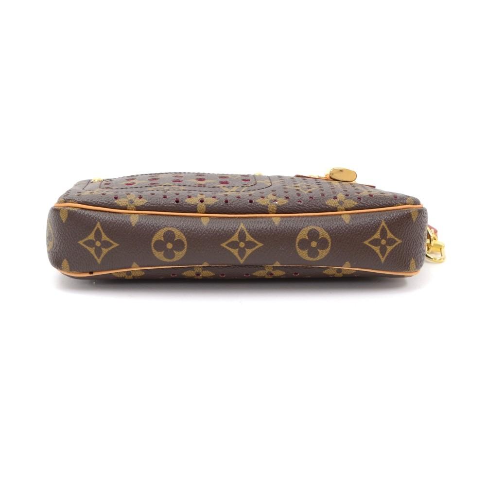 perforated monogram canvas accessoires evening bag - 2006 limited edition