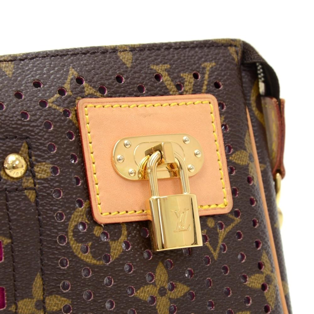 perforated monogram canvas accessoires evening bag - 2006 limited edition