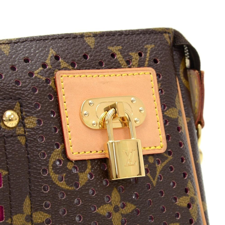 perforated monogram canvas accessoires evening bag - 2006 limited edition