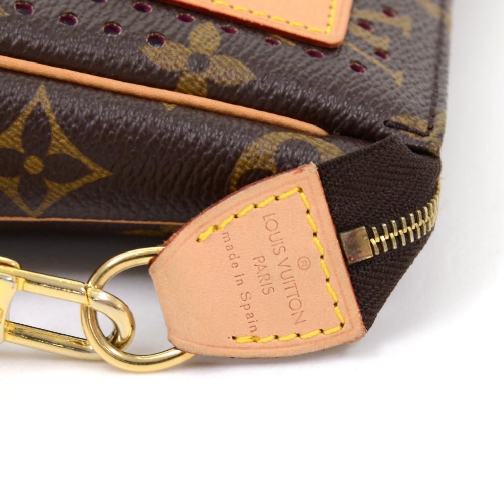 perforated monogram canvas accessoires evening bag - 2006 limited edition