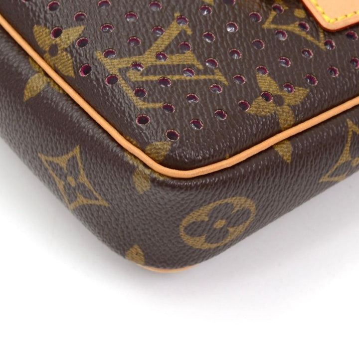 perforated monogram canvas accessoires evening bag - 2006 limited edition