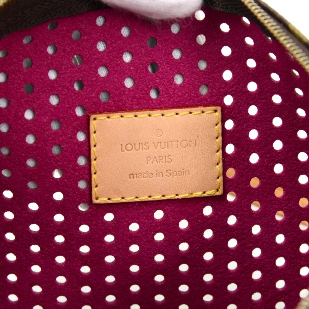 perforated monogram canvas accessoires evening bag - 2006 limited edition