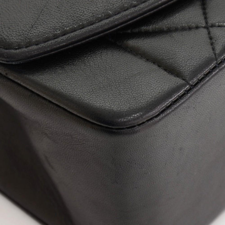 9" diana quilted lambskin leather classic flap shoulder bag