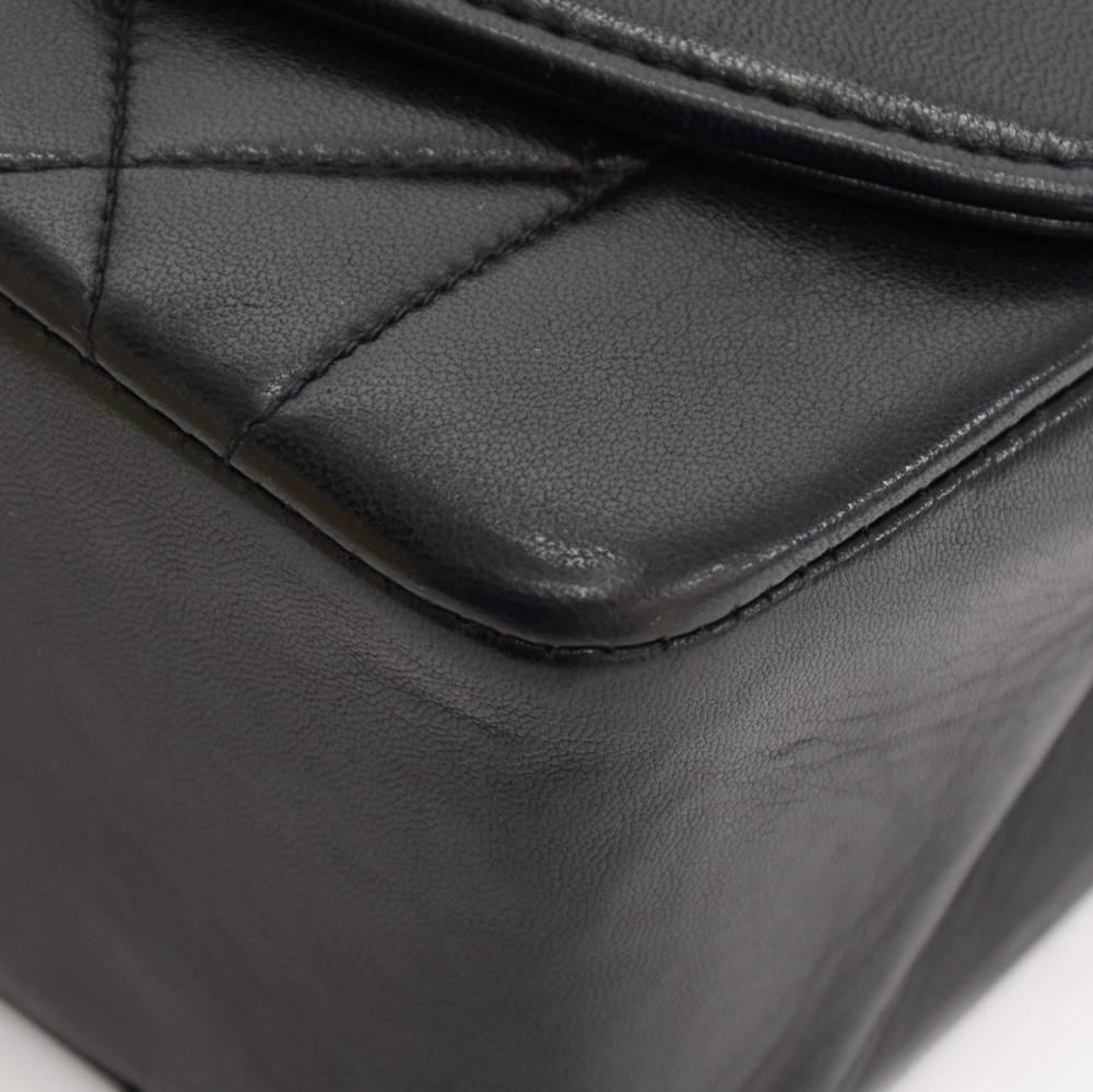 9" diana quilted lambskin leather classic flap shoulder bag