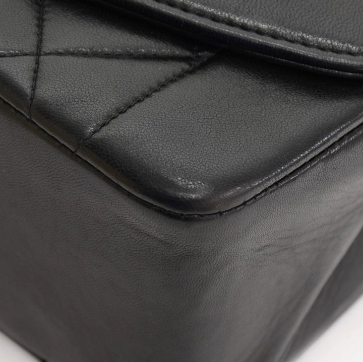 9" diana quilted lambskin leather classic flap shoulder bag
