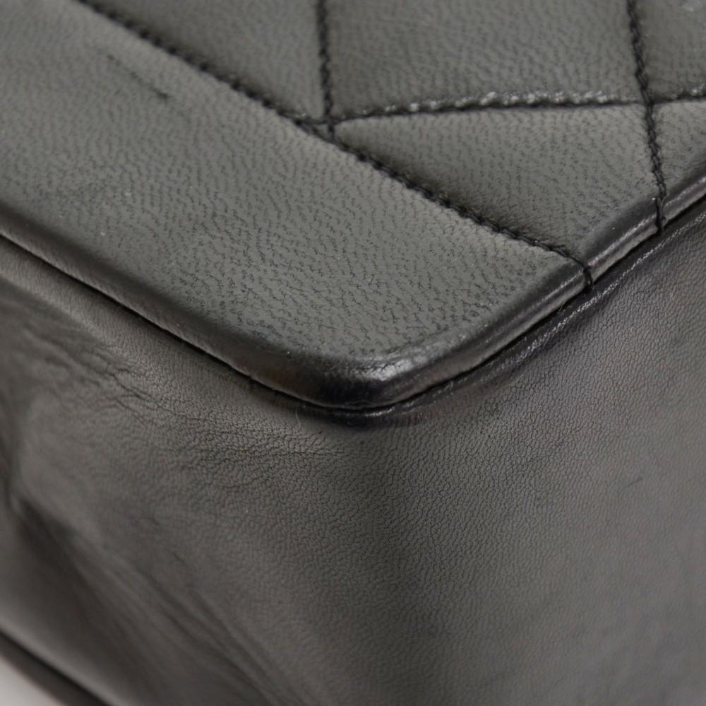 9" diana quilted lambskin leather classic flap shoulder bag