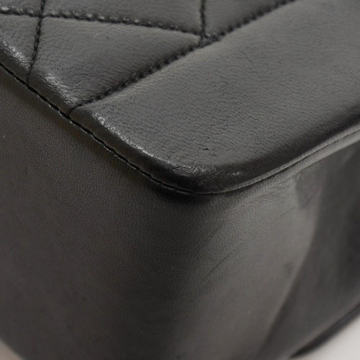 9" diana quilted lambskin leather classic flap shoulder bag