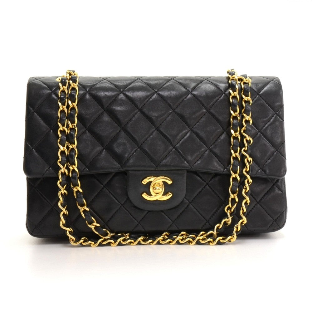 10" double flap shoulder bag