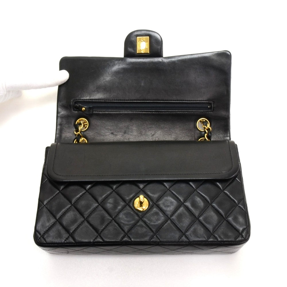 10" double flap shoulder bag