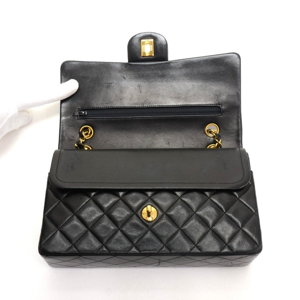 10" double flap shoulder bag