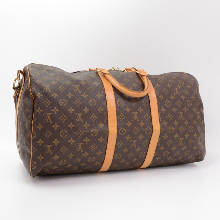 monogram canvas keepall 55 bandouliere duffel bag with strap