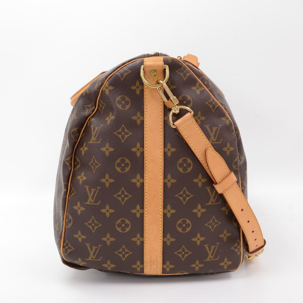 monogram canvas keepall 55 bandouliere duffel bag with strap